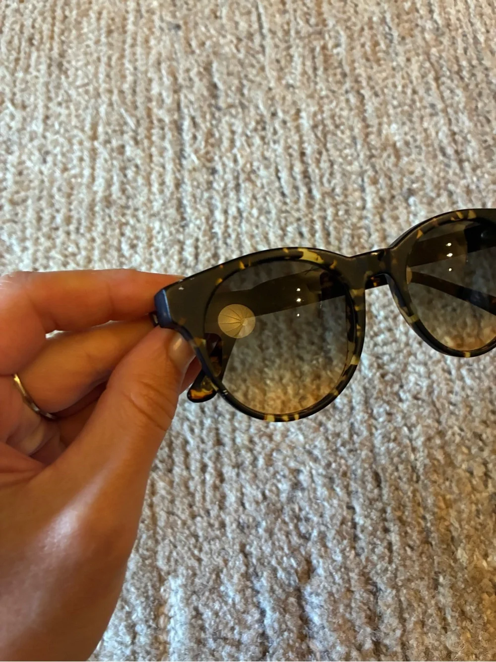 SEE Eyewear Round Tortoiseshell Sunglasses 5575 Brown Gradient Made In Italy